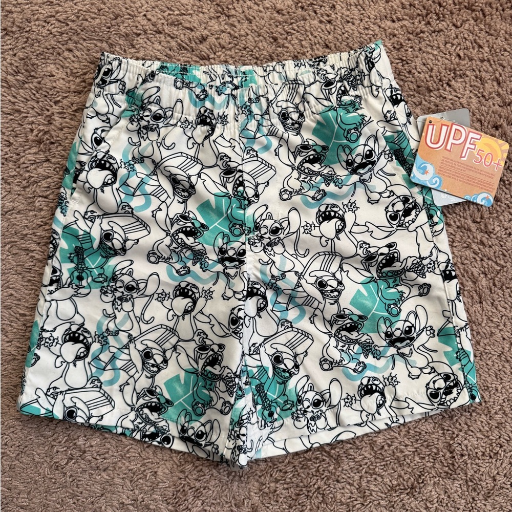 NWT Boys Disney Stitch Swim Trunks Size 5/6